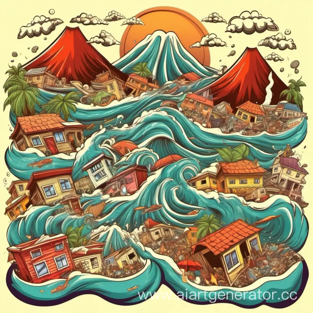 Diverse-Natural-Disasters-Composition-in-Cartoon-Style