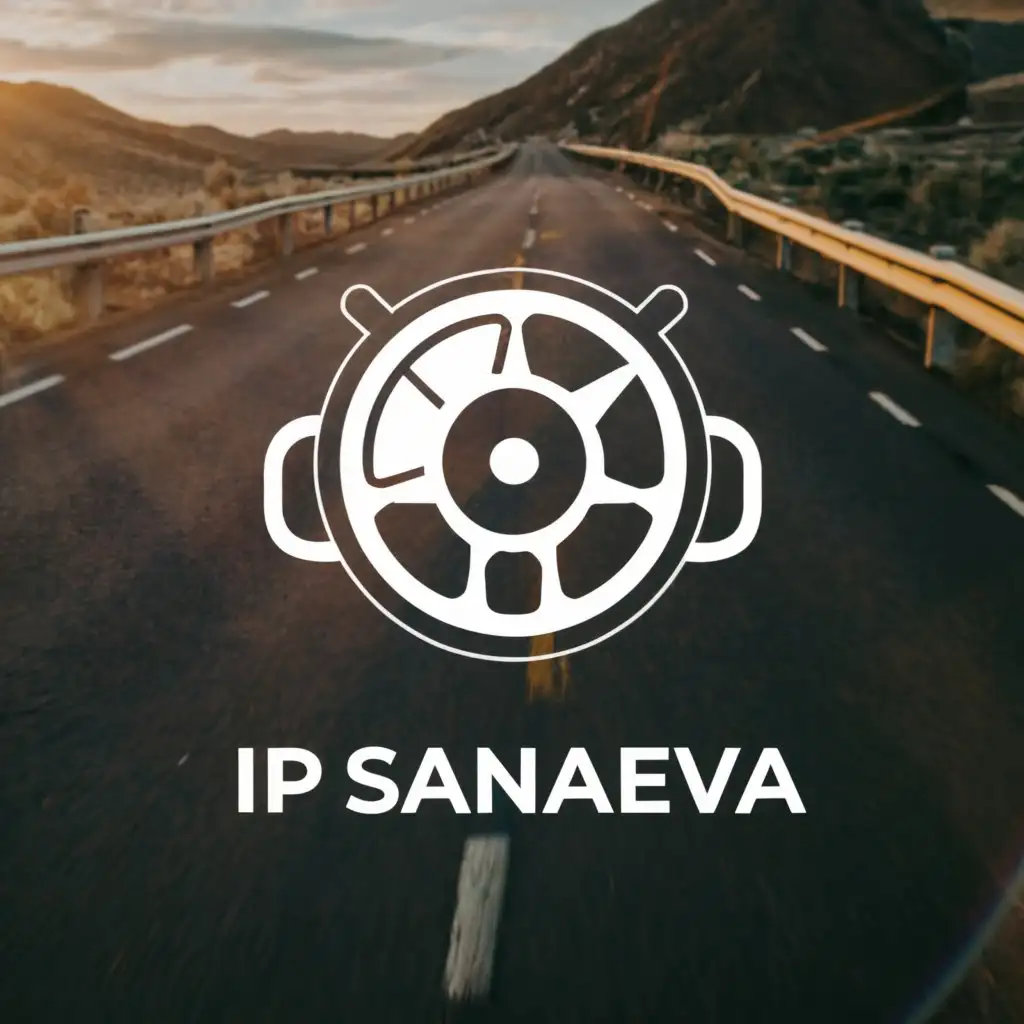 a logo design,with the text "IP Sanaeva", main symbol:Just go,Moderate,be used in Automotive industry,clear background