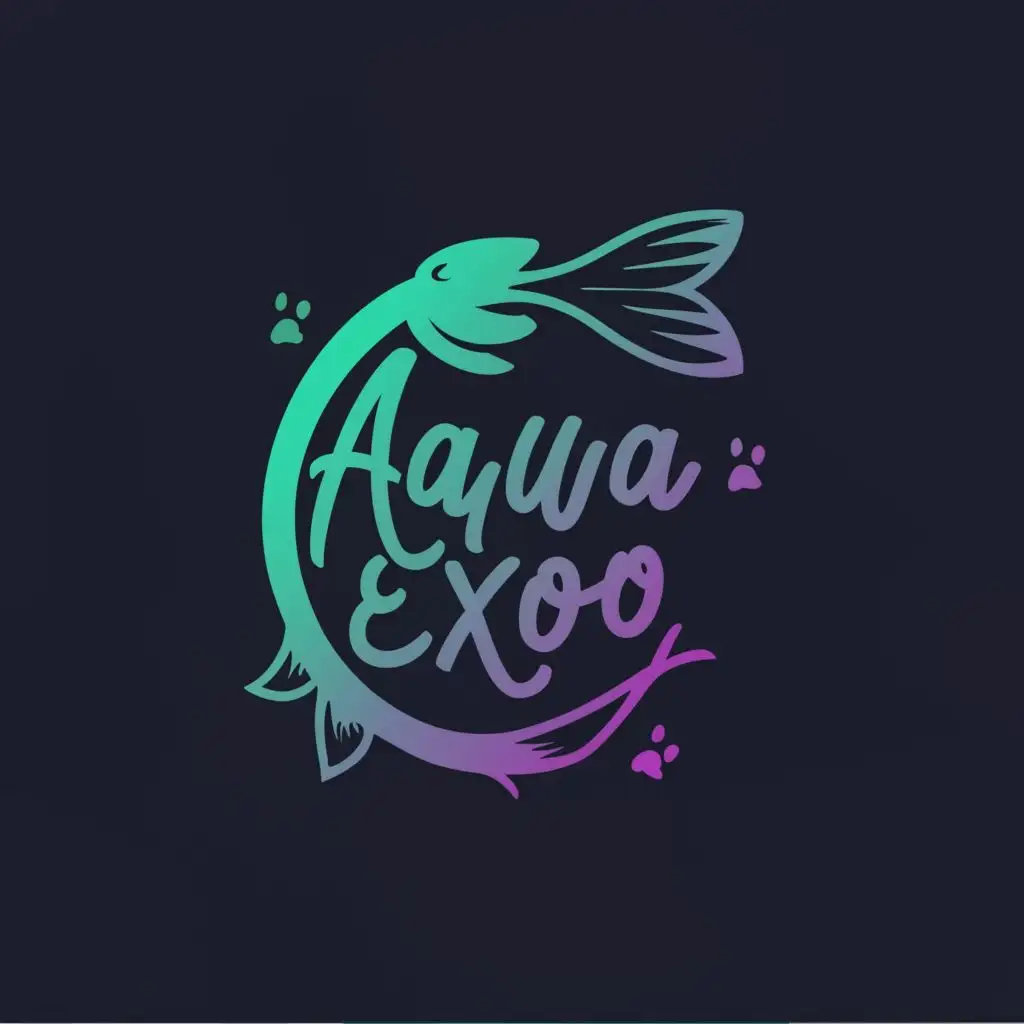 logo, Animal pets, with the text "AQUA EXO", typography, be used in Animals Pets industry