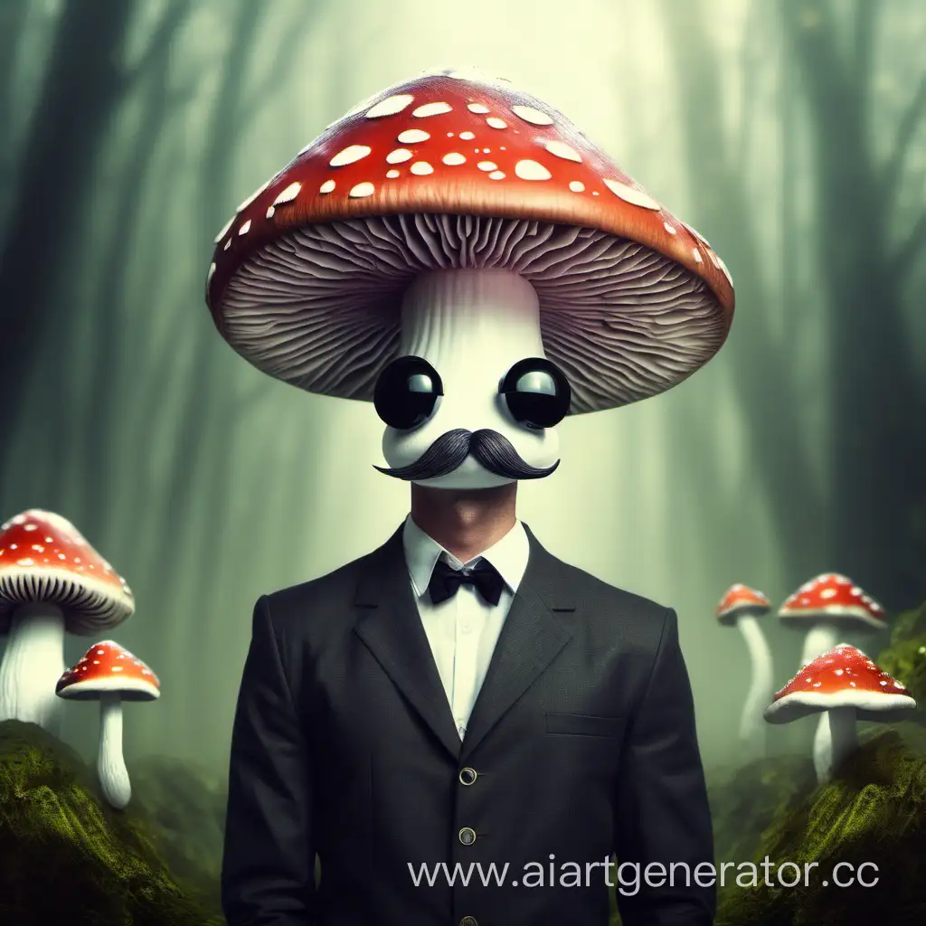 Whimsical-Encounter-Young-Man-with-Enchanted-Mushroom-Companion