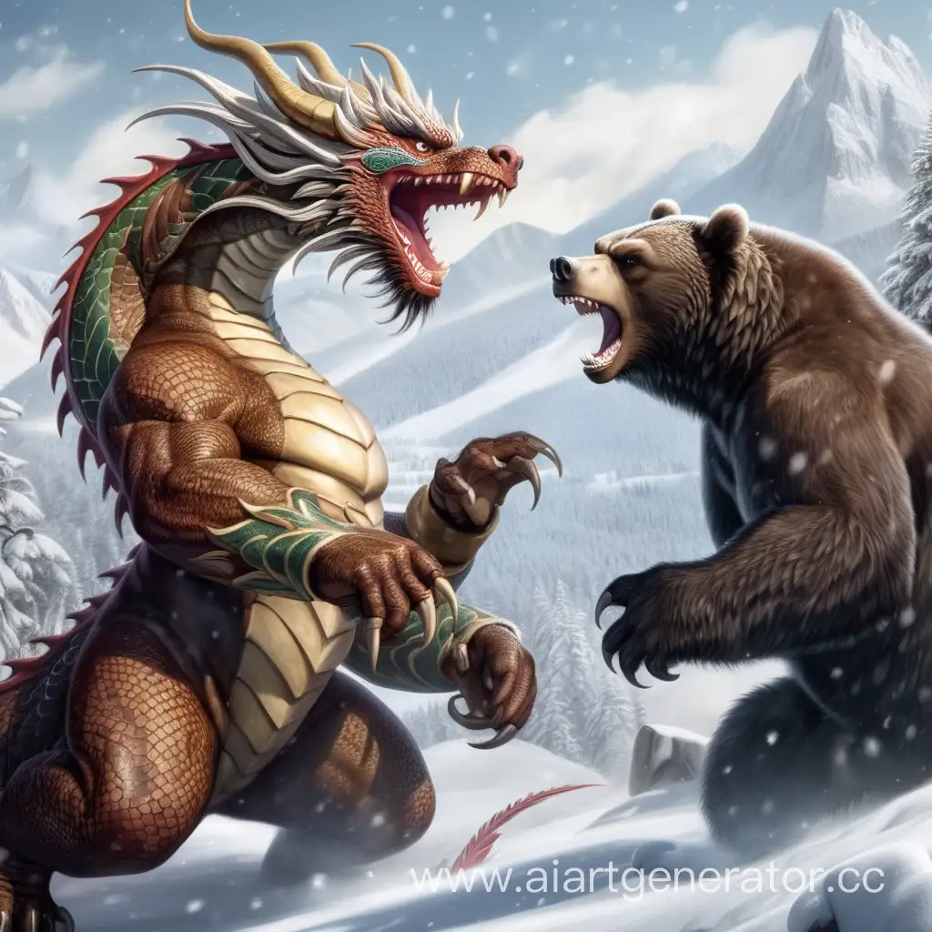 Epic-Clash-Eastern-Dragon-vs-Siberian-Bear-in-Snowy-Mountains