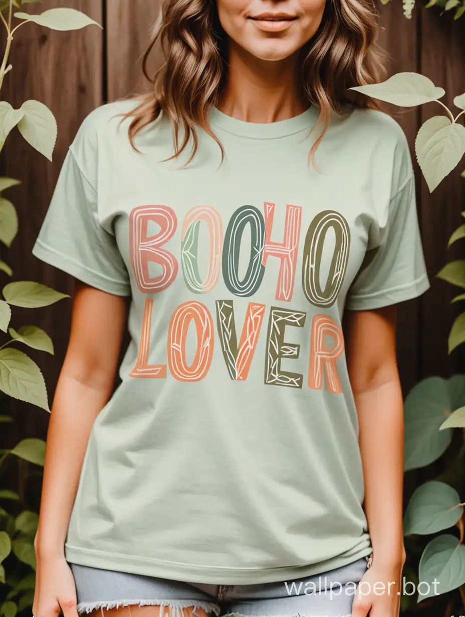 lettering Tshirt, Boho typography Cottagecore Shirt, Oversized Vintage lettering Tee, Pastel letters Nature Shirt, Garden Lover Shirt