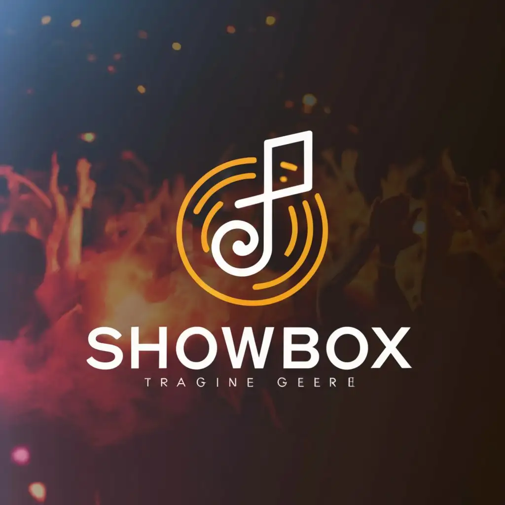 a logo design,with the text "Show Box", main symbol:Concerts Event’s , shows , Bands,complex,be used in Events industry,clear background
