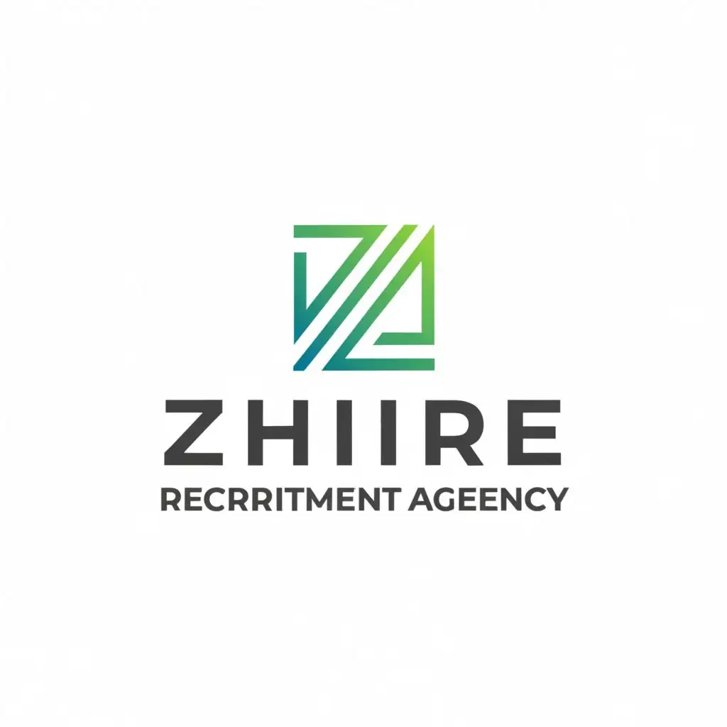 a logo design,with the text "ZHIRE RECRUITMENT AGENCY", main symbol:ZH,Moderate,be used in Travel industry,clear background
