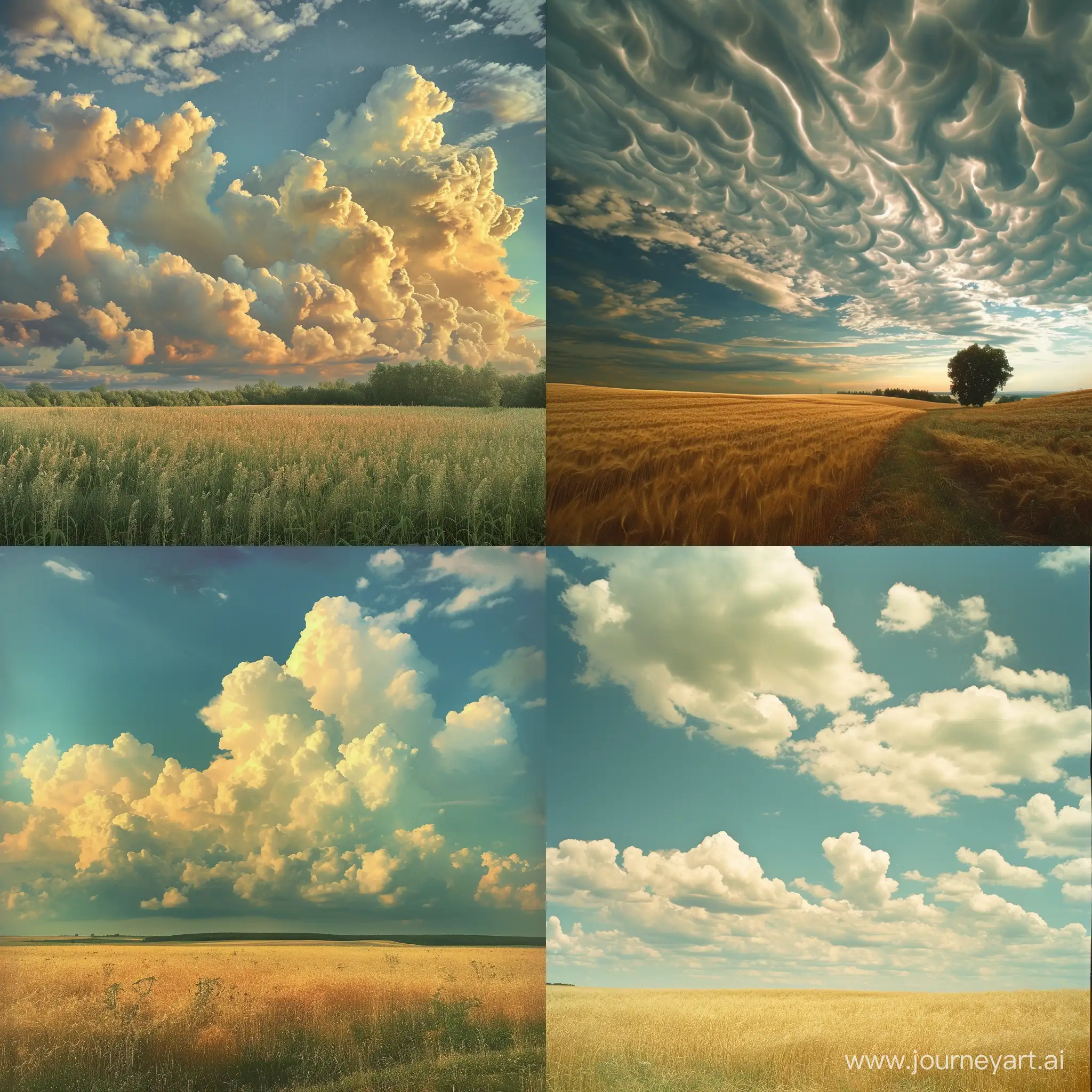 Vibrant-Summer-Sky-Over-Lush-Field-Unique-Cloud-Formations
