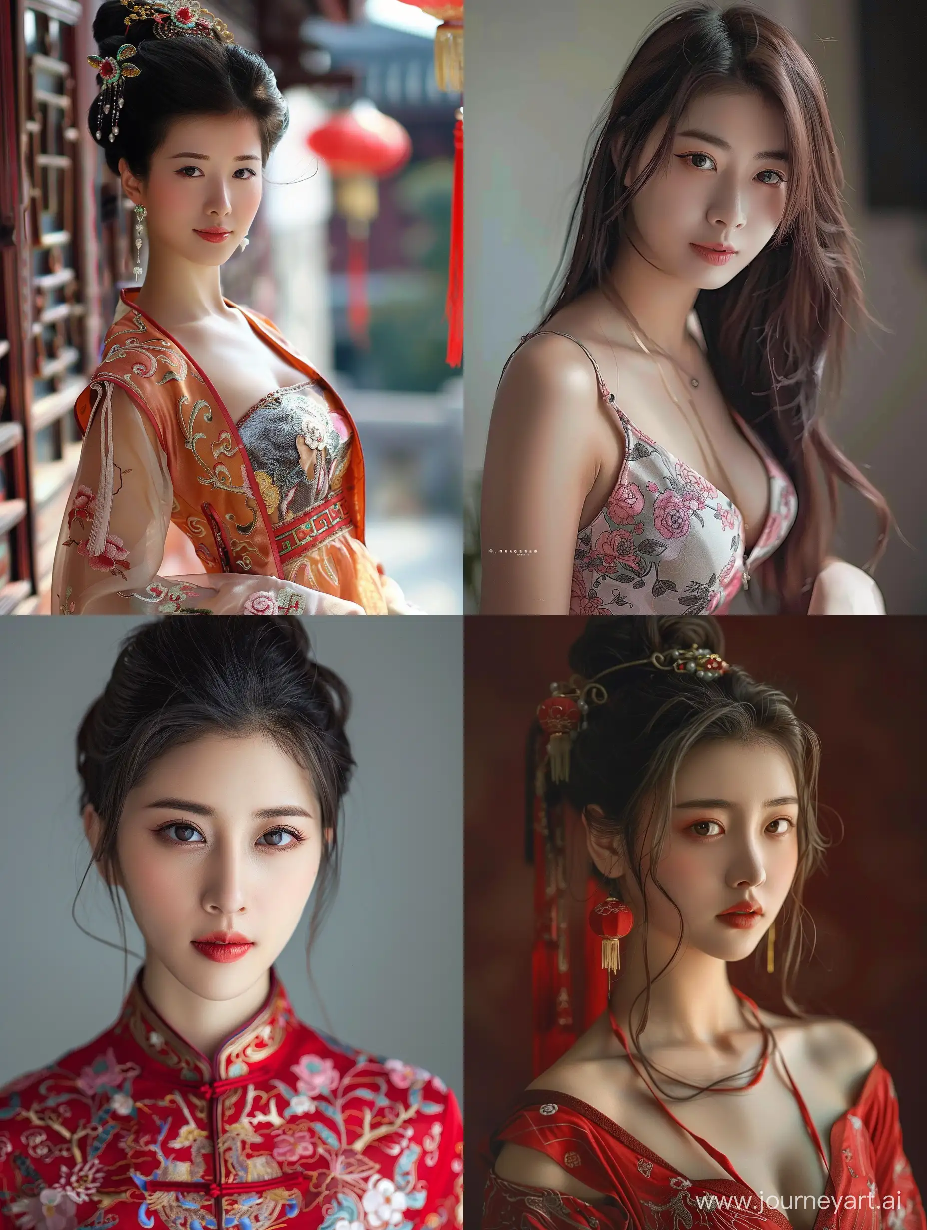 Elegant-Chinese-Woman-with-Perfect-Figure-in-Traditional-Costume