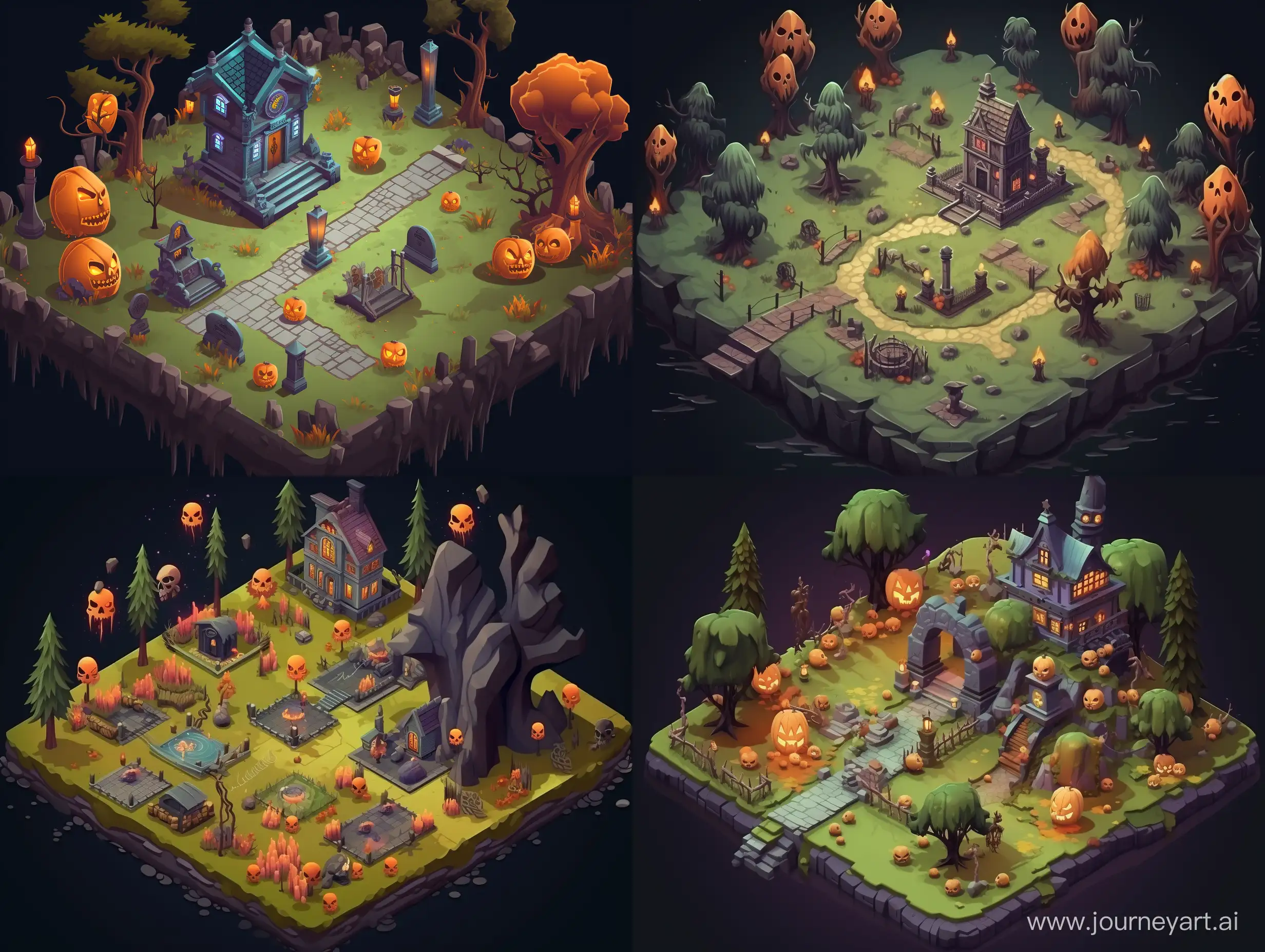 Spooky-Isometric-Map-for-Halloween-Match-3-Game