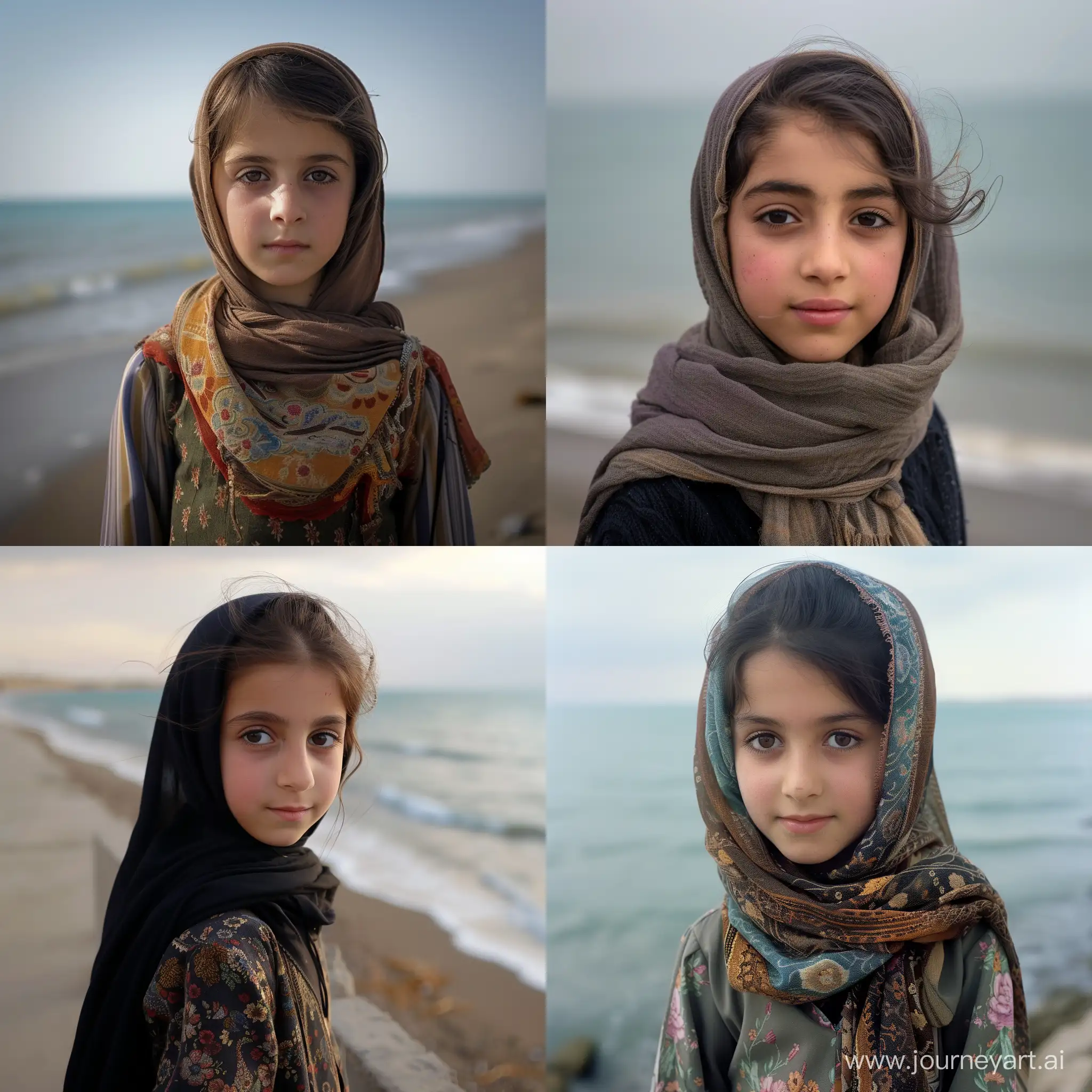 دختر11ساله ایرانی لب دریا