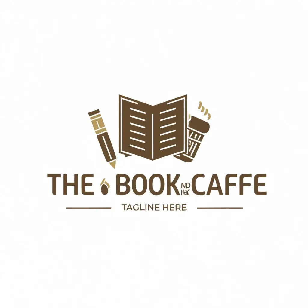 LOGO-Design-for-The-Book-Cafe-Educational-Stationery-with-Books-and-Clear-Background