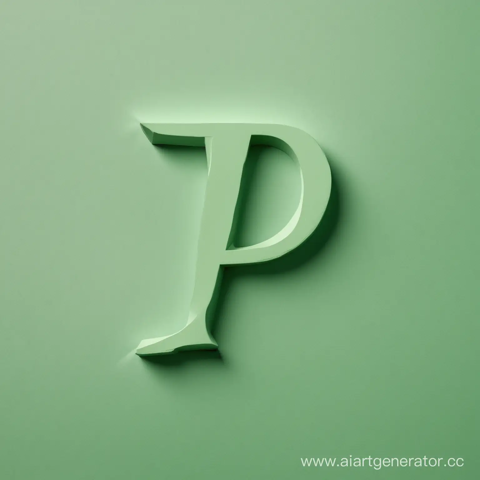 Буква П В на зелёном фоне