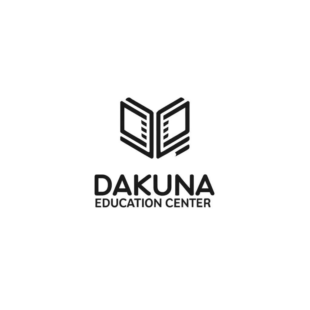 a logo design,with the text "DAKUNA EDUCATION CENTER", main symbol:BOOKS,Moderate,be used in Education industry,clear background