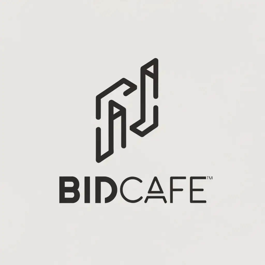 a logo design,with the text "BIDcafe", main symbol: fracture energy ,Minimalistic,clear background