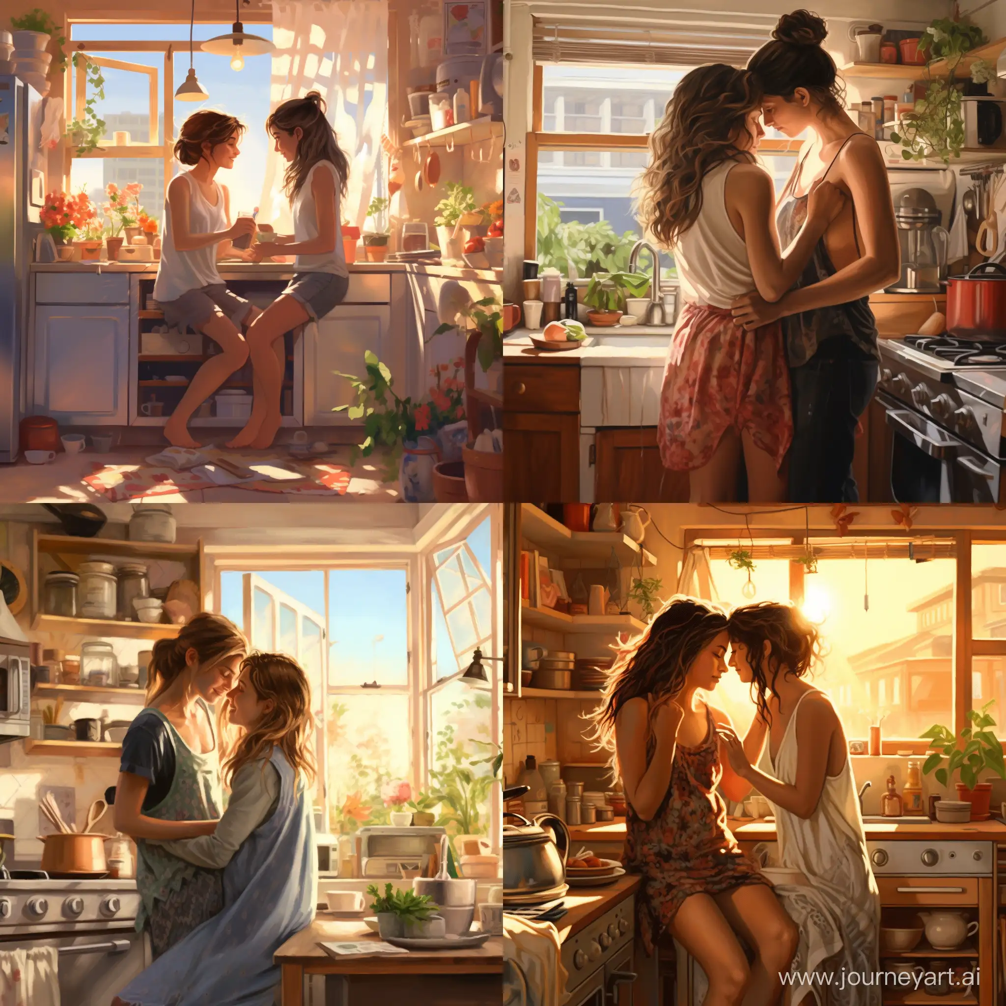 Mother-and-Daughter-Embrace-in-Sunny-Kitchen