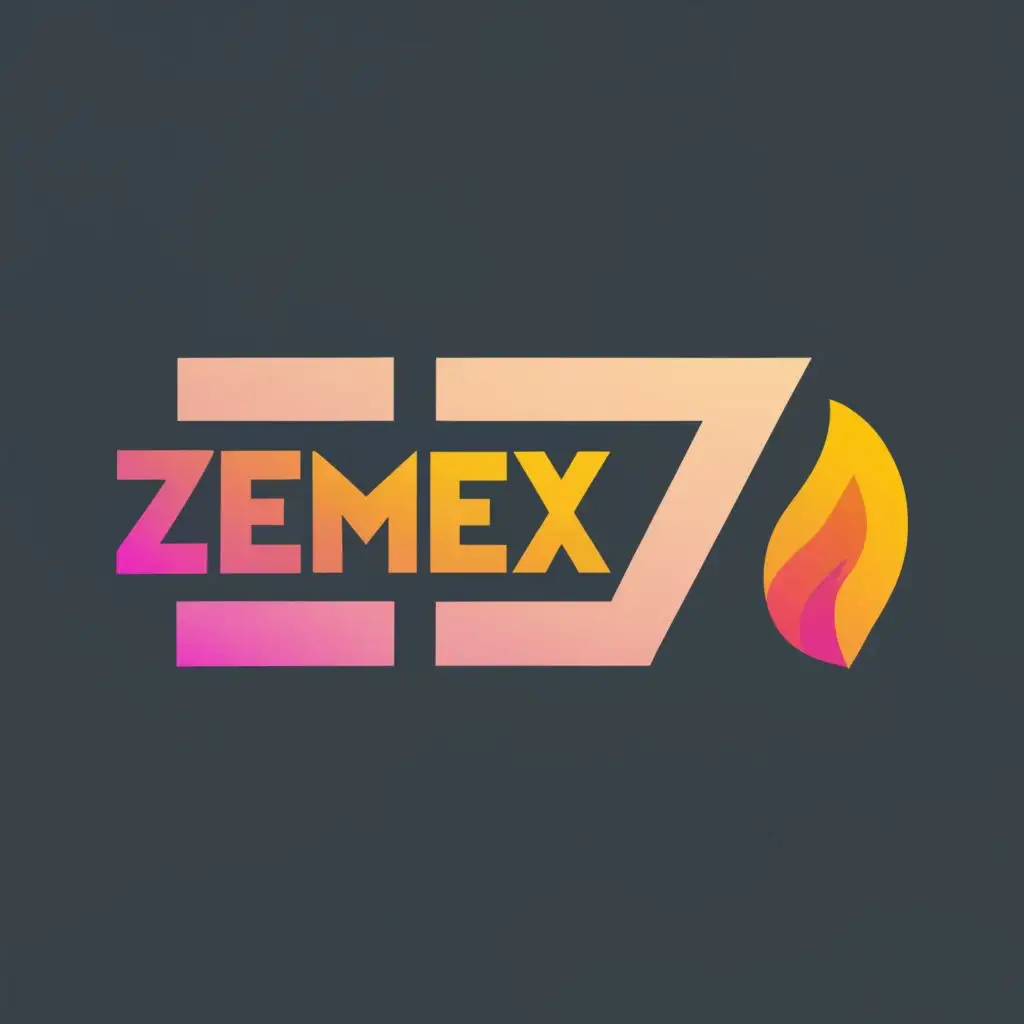 logo, Fire, with the text "Zemex", typography, be used in Sports Fitness industry