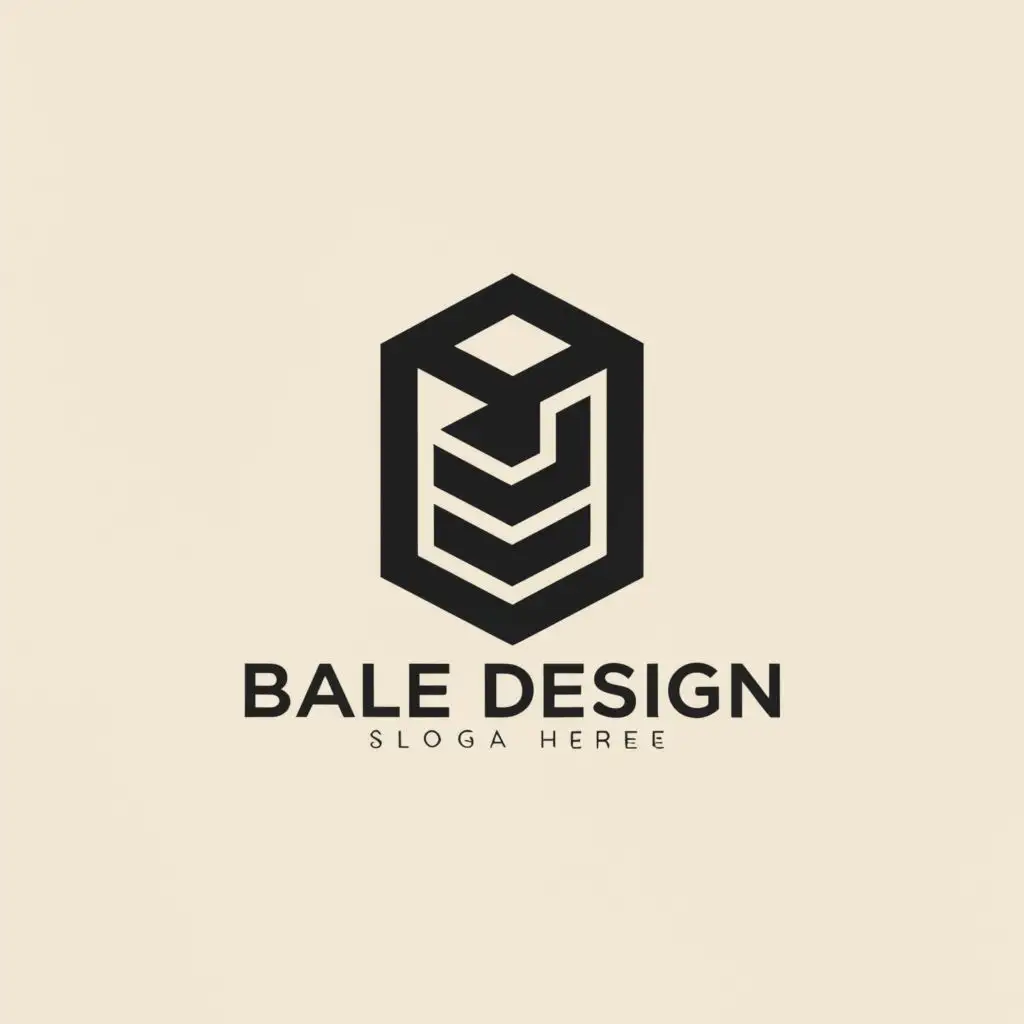 a logo design,with the text "bale design", main symbol:interior

,Moderate,be used in Construction industry,clear background