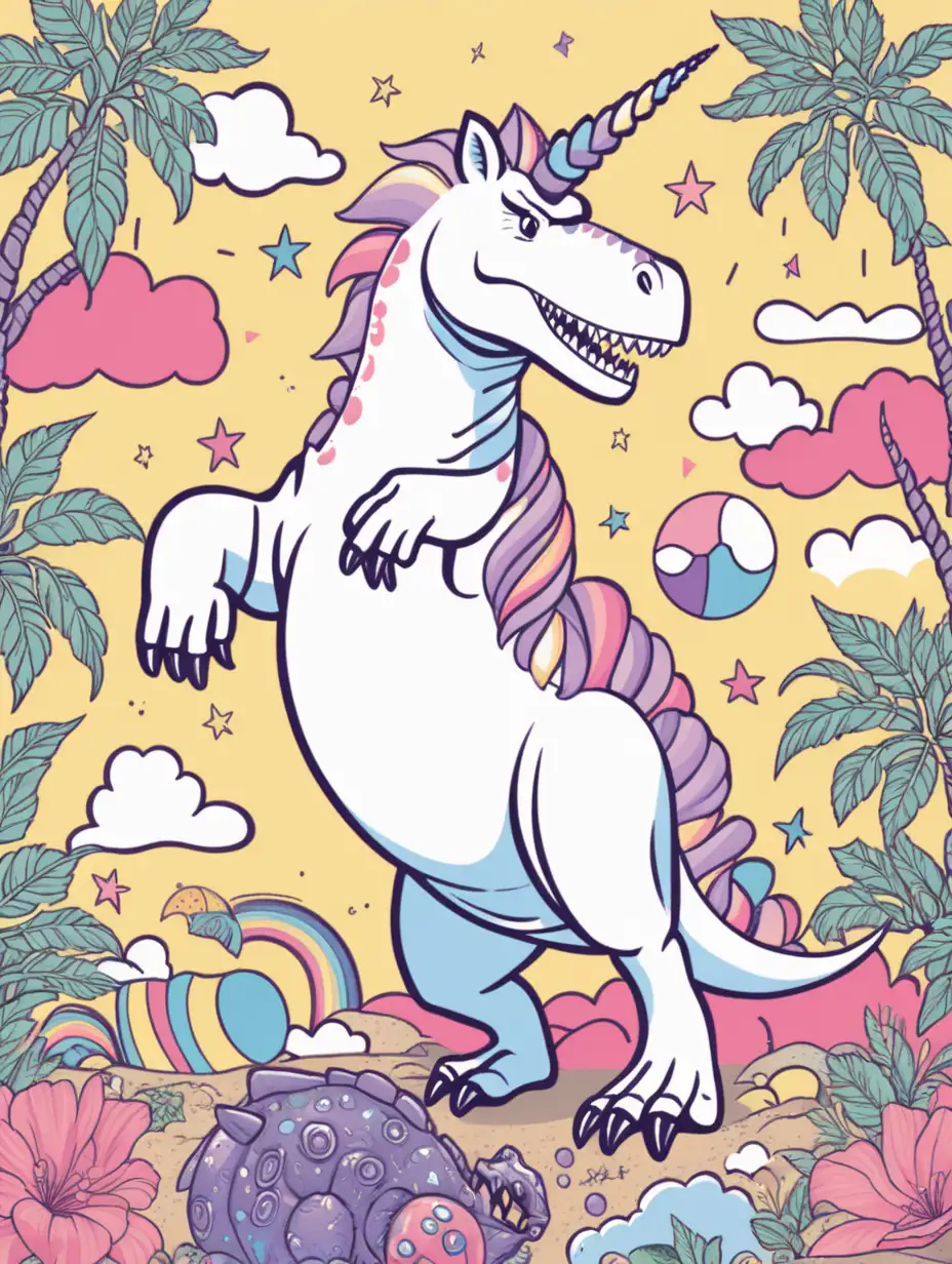 Unicorn T-rex book cover
