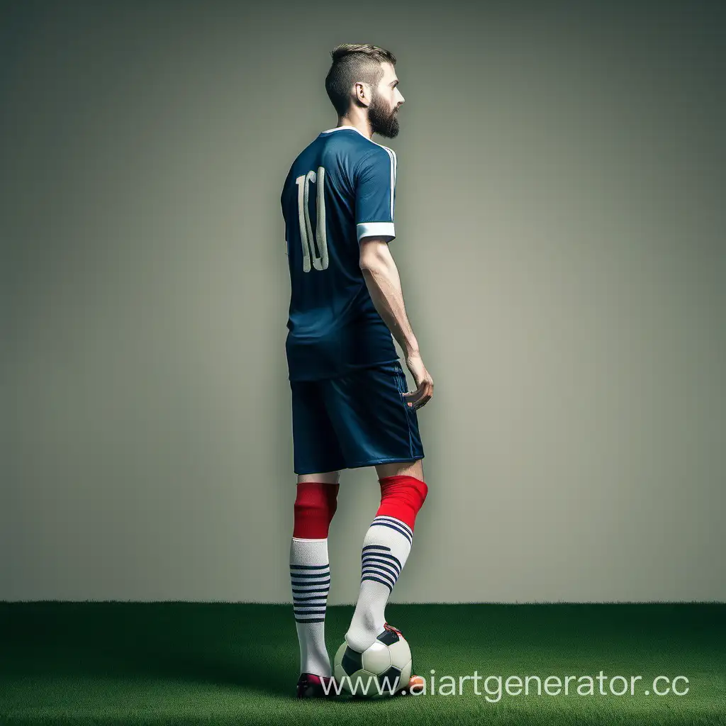 Soccer player wearing extremely long socks