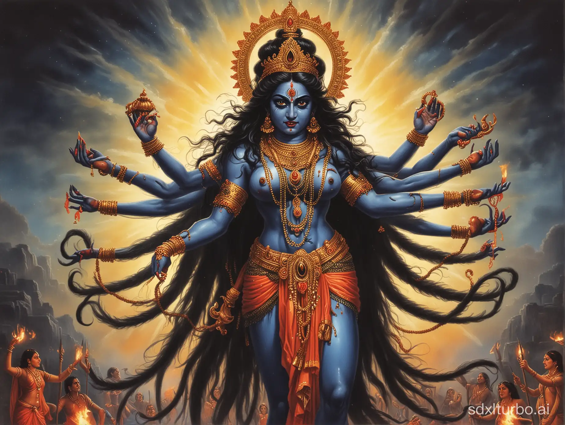 Maa-Kali-Devotional-Artwork-Powerful-Goddess-in-Divine-Splendor