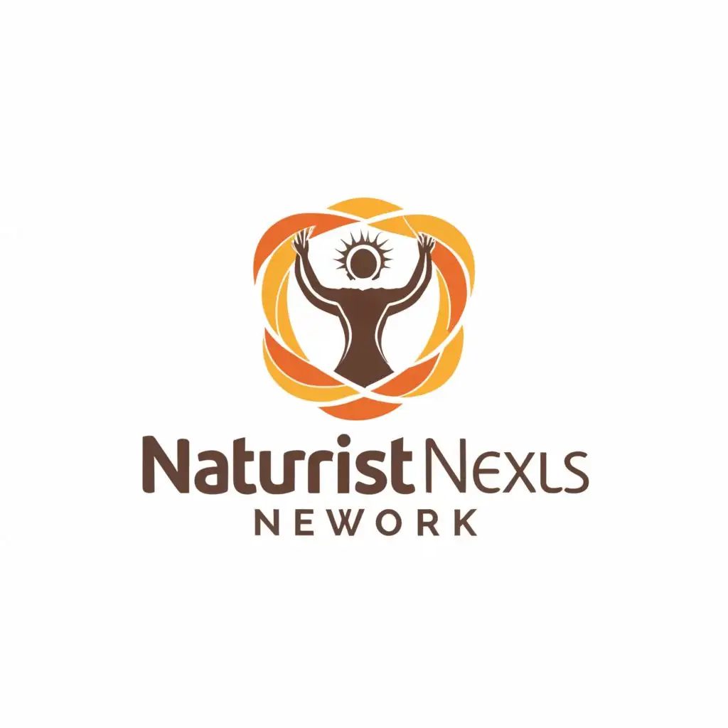logo, Nudist, with the text "Naturist Nexus Network", typography