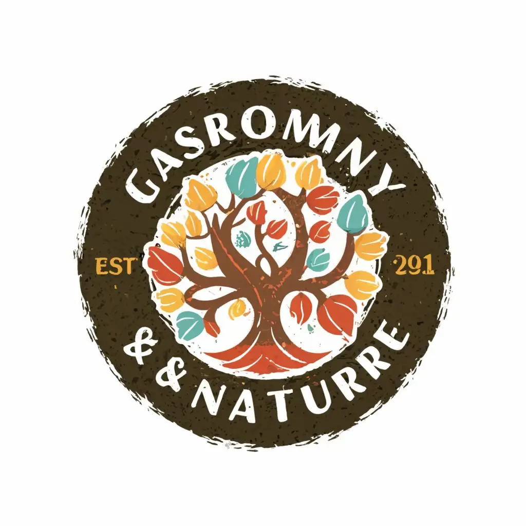 LOGO-Design-For-Gastronomy-Nature-Vibrant-Circle-with-Tree-Symbol-for-Restaurants