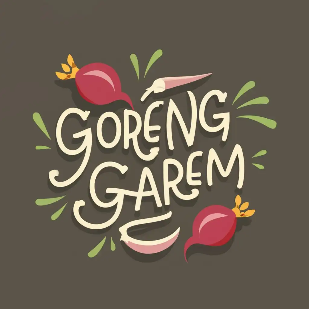 logo, SHALLOTS, with the text "goreng garem kak rani", typography, be used in Restaurant industry
