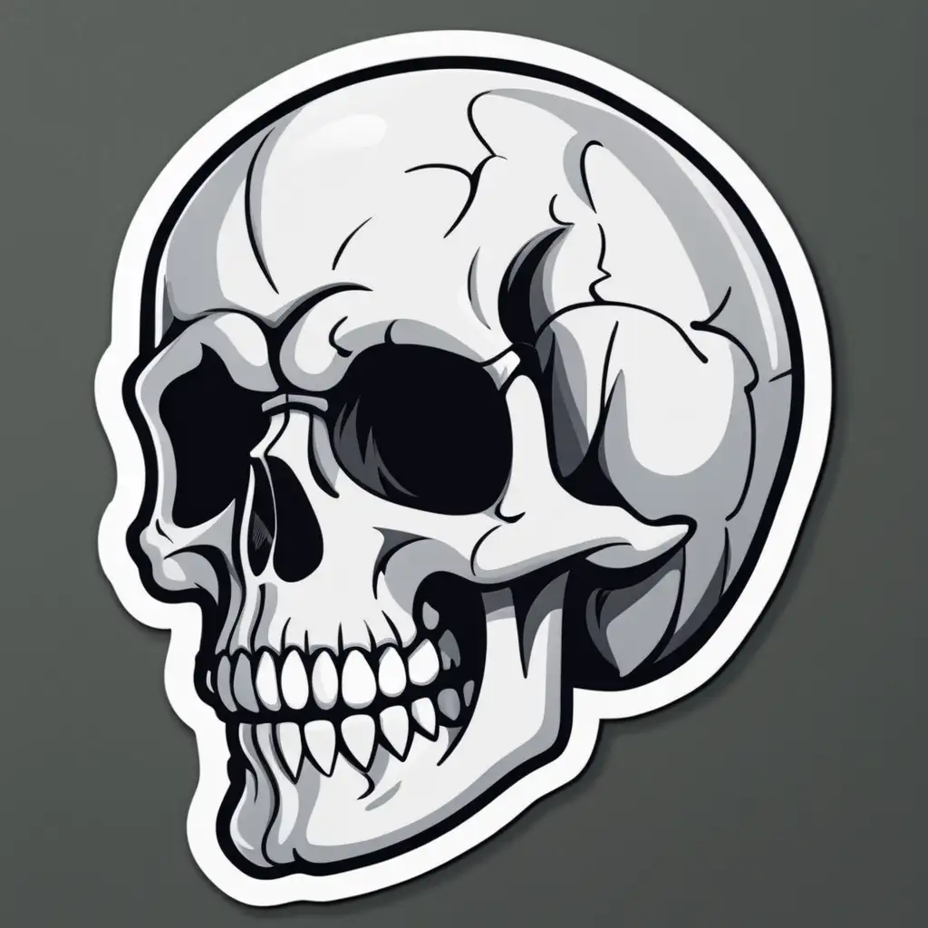 Eerie Skull Sticker Decals for Dark Aesthetics and Personalized Style