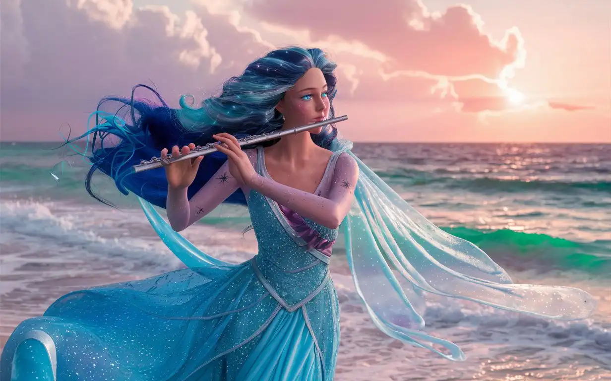 Cosmic-Girl-Serenades-Ocean-with-Flute