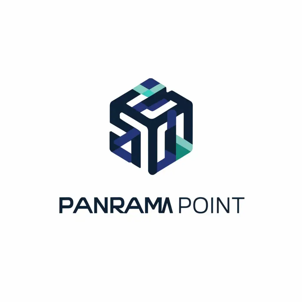 a logo design,with the text "Panorama Point", main symbol:Abstract representation of software,complex,be used in Technology industry,clear background