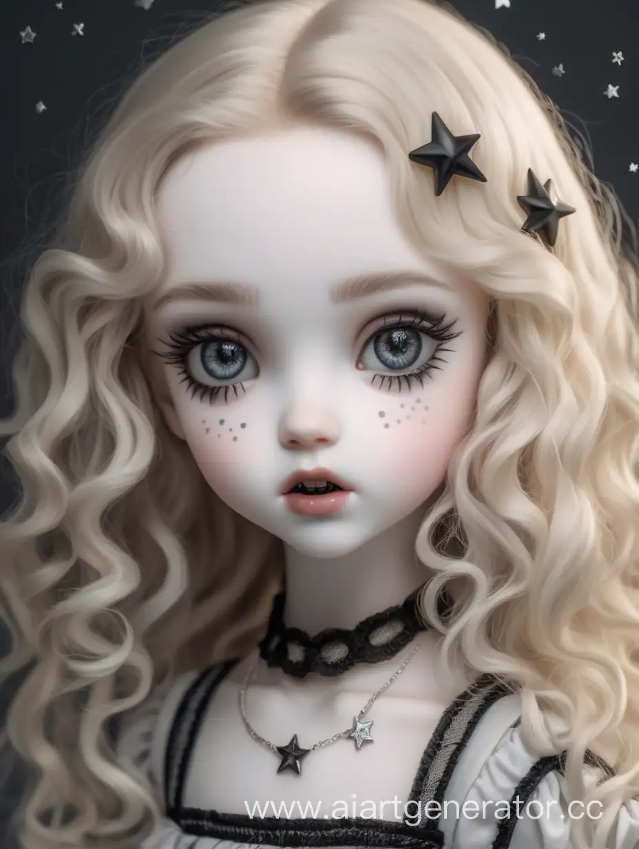 Enigmatic-Porcelain-Doll-Blonde-Girl-with-Starry-Eyes-and-Fangs