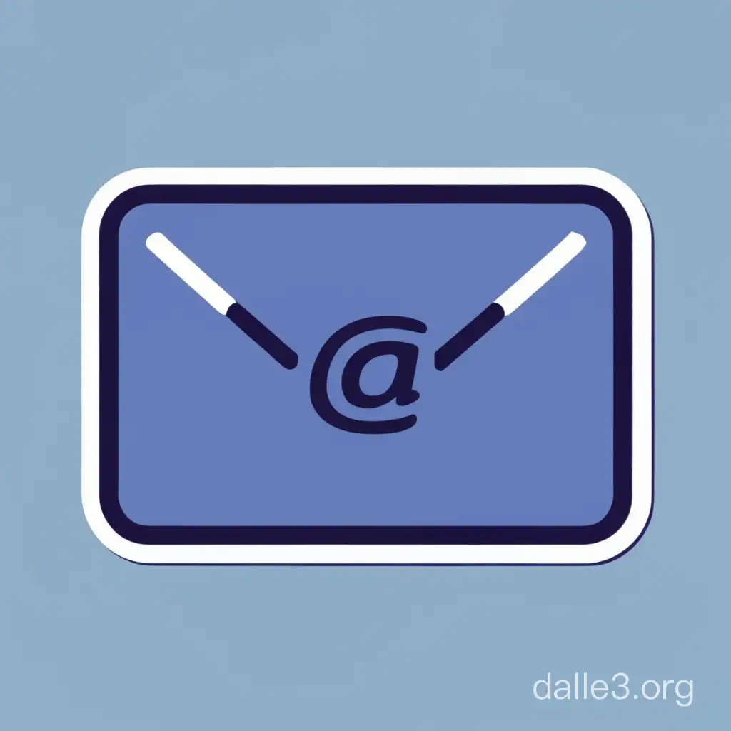 blue e-mail Sticker
