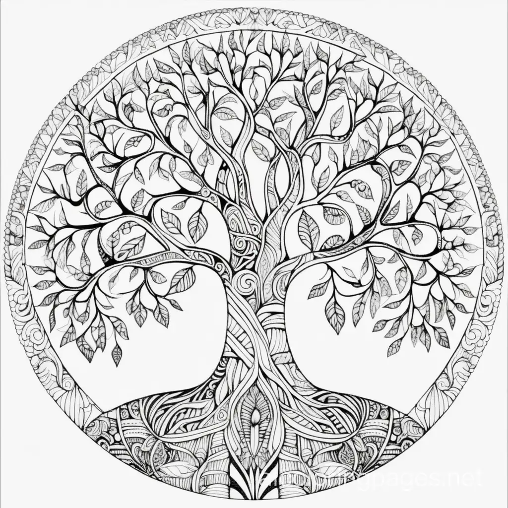 Simplistic-Zentangle-Tree-of-Life-Coloring-Page-for-Kids