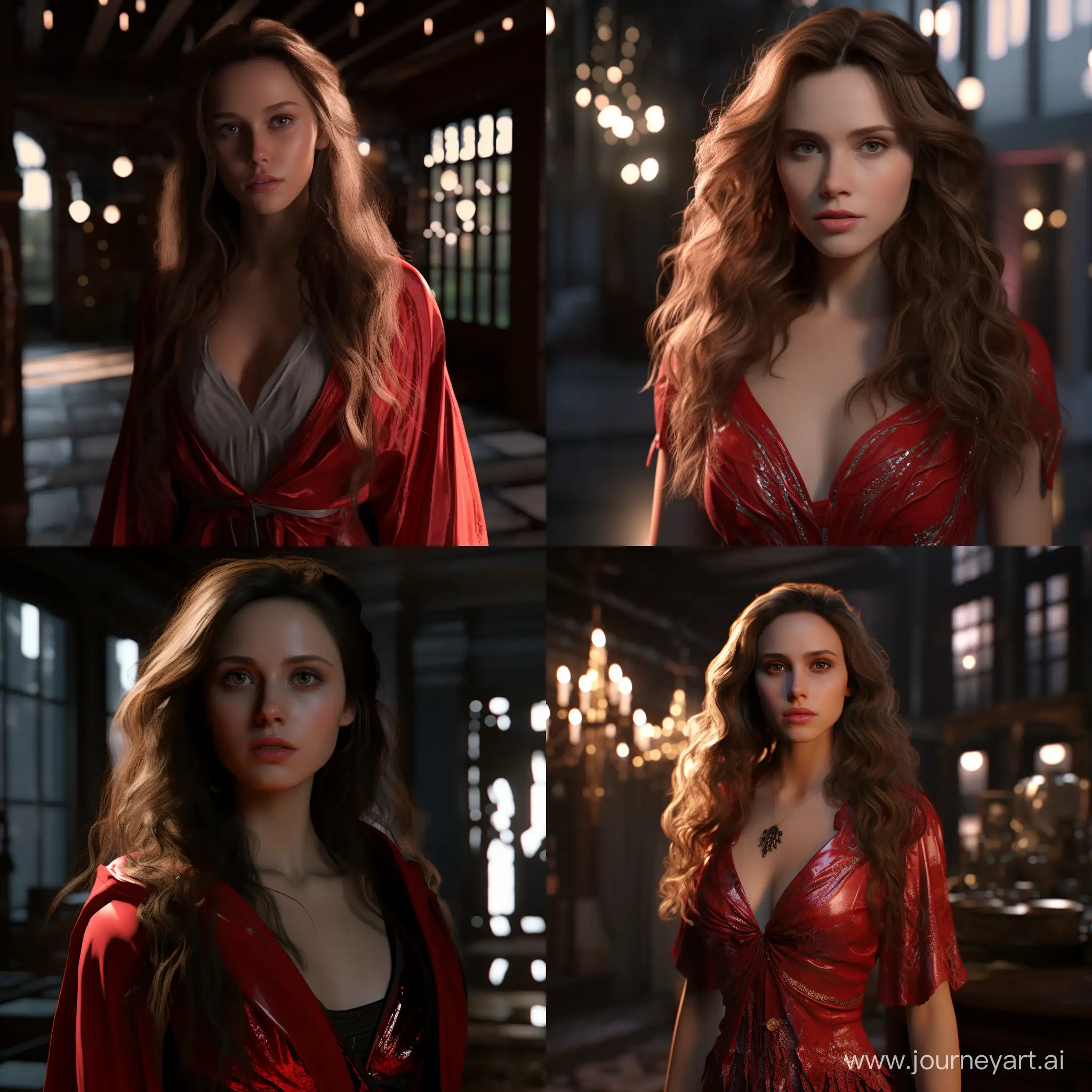 Scarlet Witch Cybermetic hyperrealistic raytracing RTX