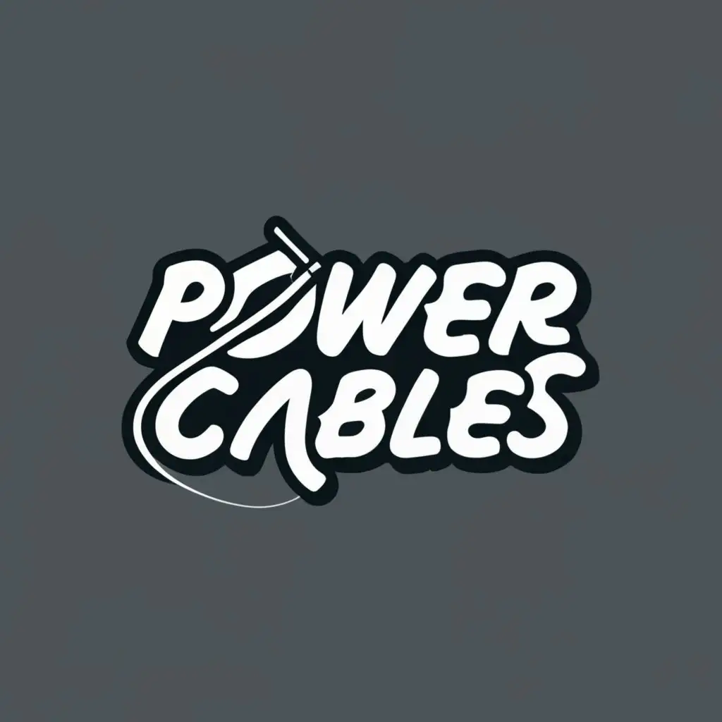 logo, POWER CABLES, with the text "POWER CABLES", typography, be used in Technology industry