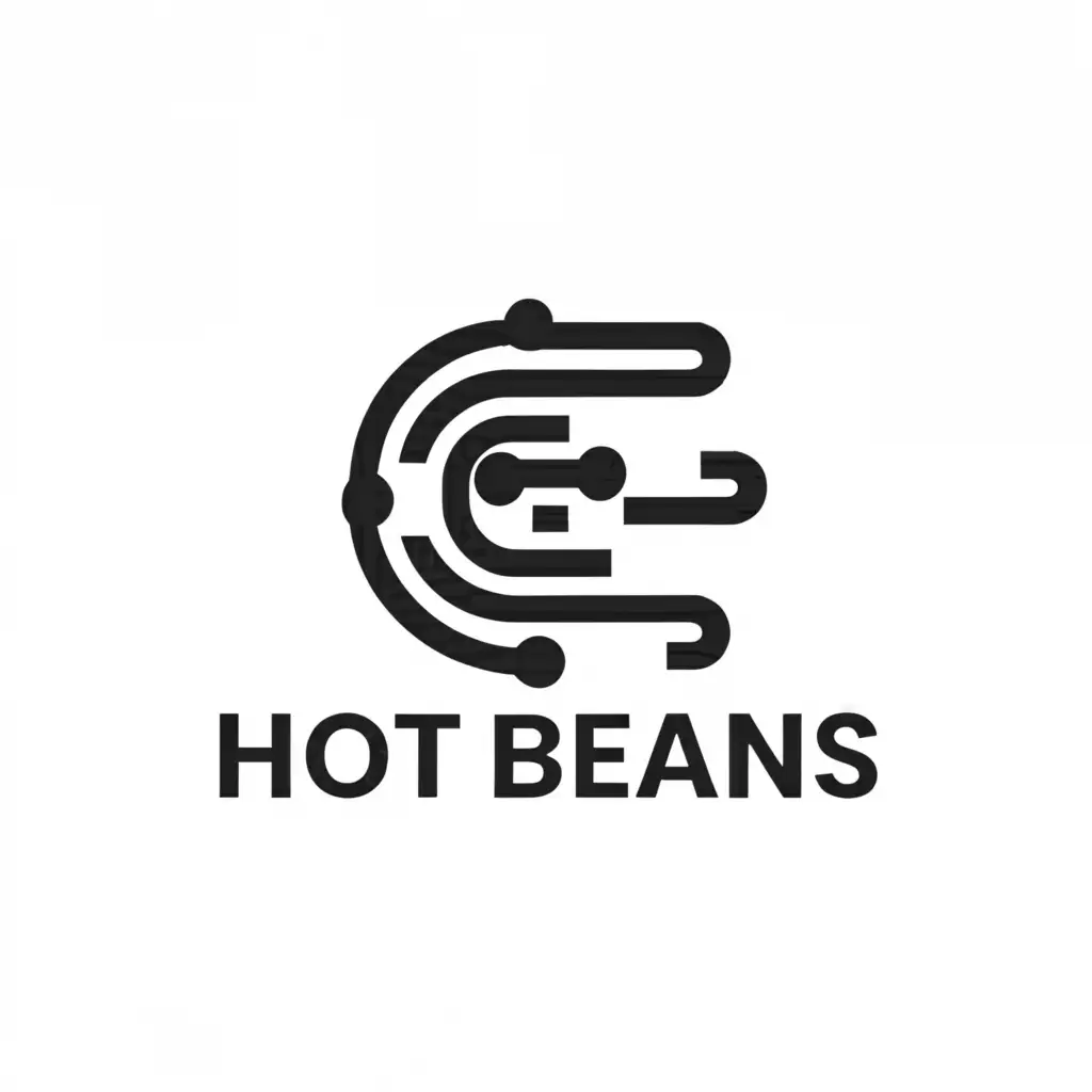 a logo design,with the text "Hot Beans", main symbol:Hot Beans,Minimalistic,be used in Technology industry,clear background