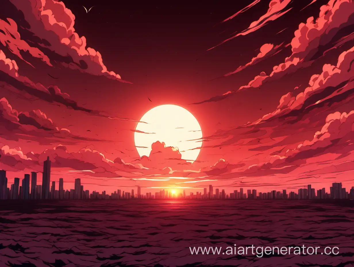 Anime-Moody-Red-Sunset-Sky-Apocalyptic-Background-Art