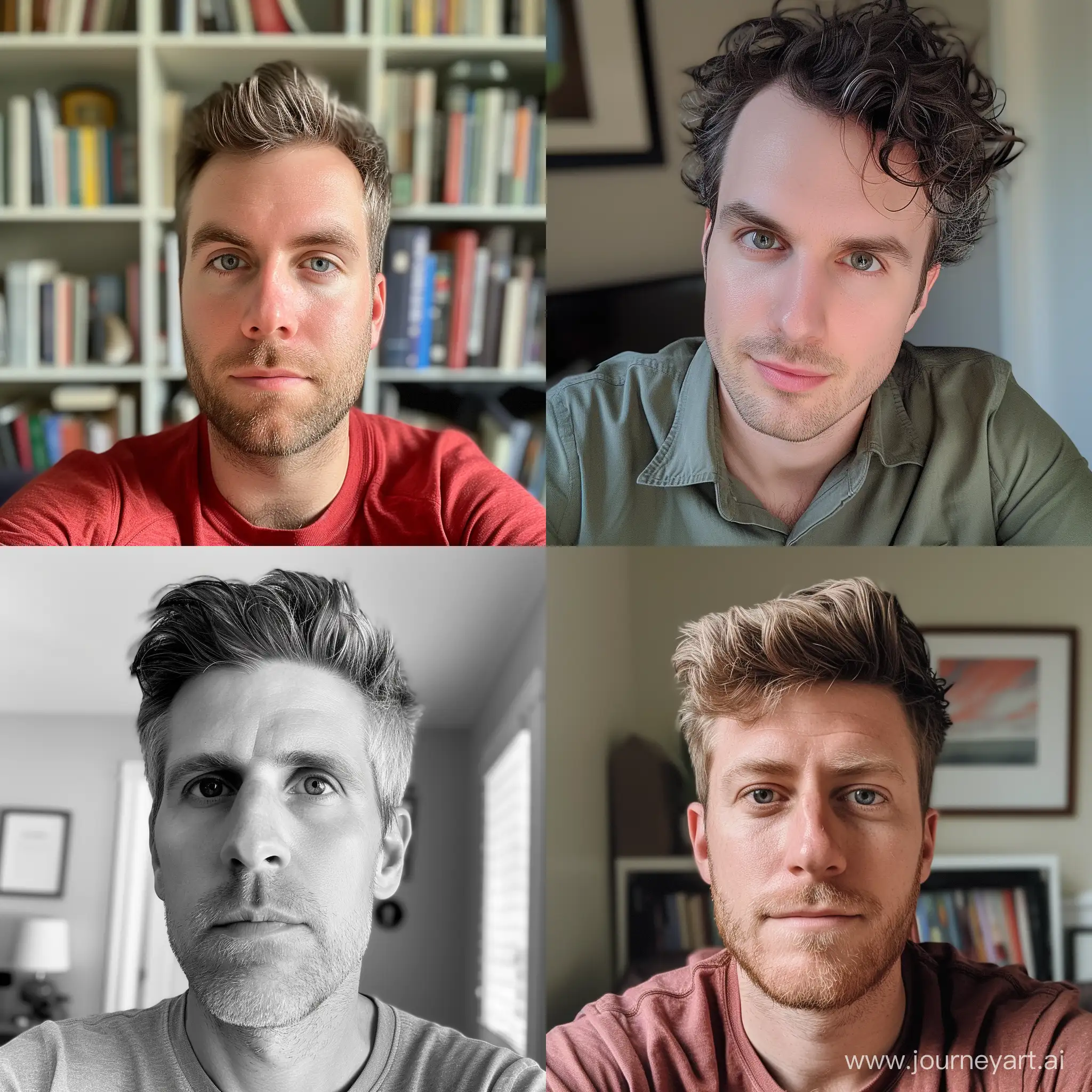 White-American-Male-Author-Taking-Selfie-Photograph