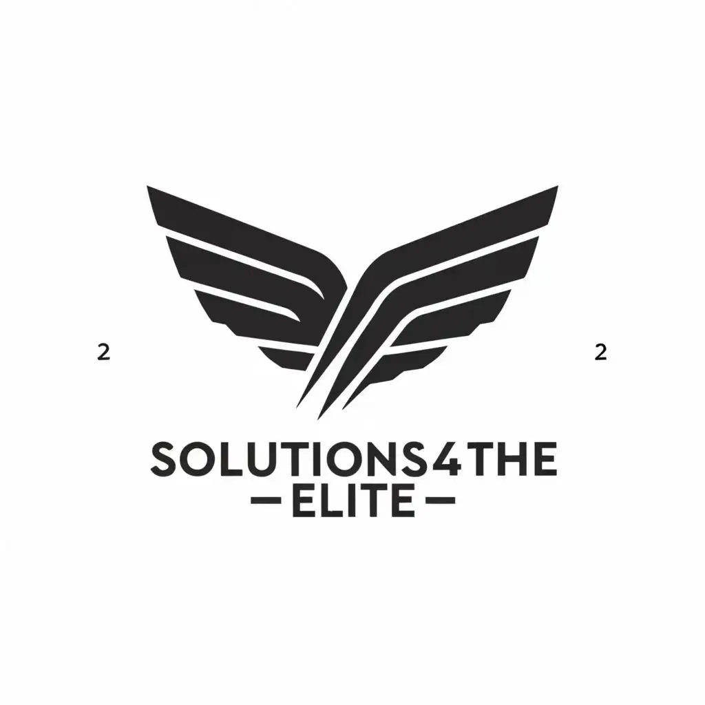 a logo design,with the text "solutions 4 the elite", main symbol:wings,Minimalistic,be used in Finance industry,clear background