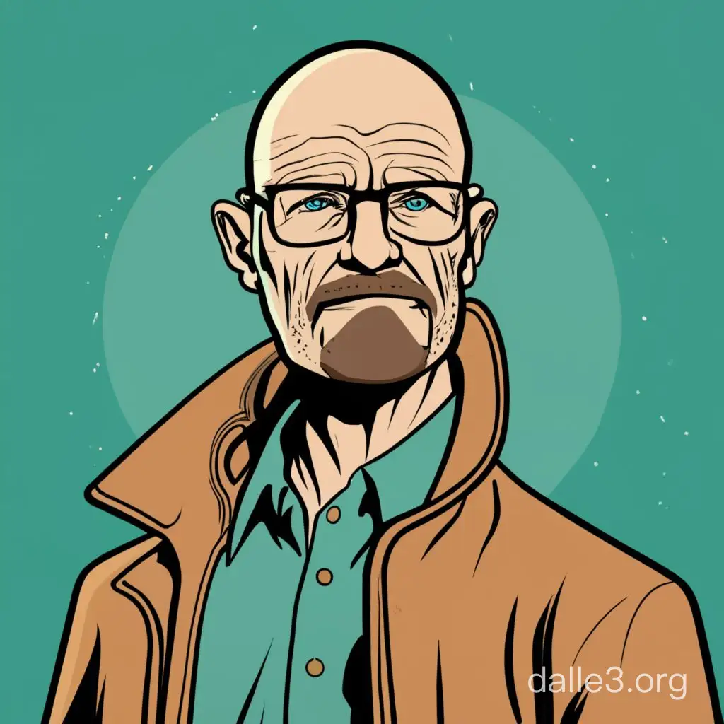 Walter White Jesse and Jane Dynamic Trio in Comic Style | Dalle3 AI