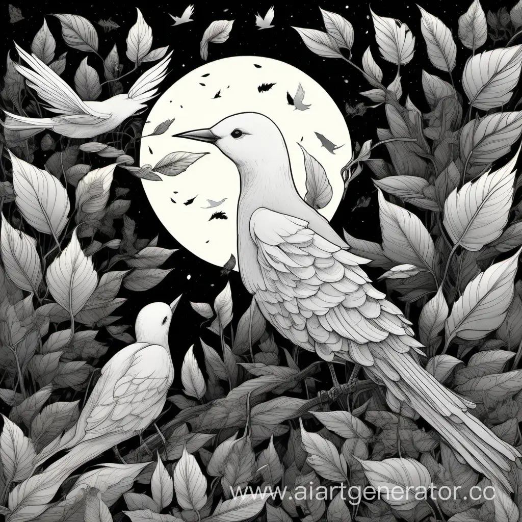 Enchanting-White-Night-Dream-with-Magical-Bird-and-Mysterious-Journey