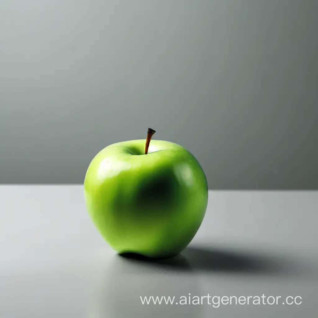 Fresh-Green-Apple-on-Sleek-Gray-Desktop