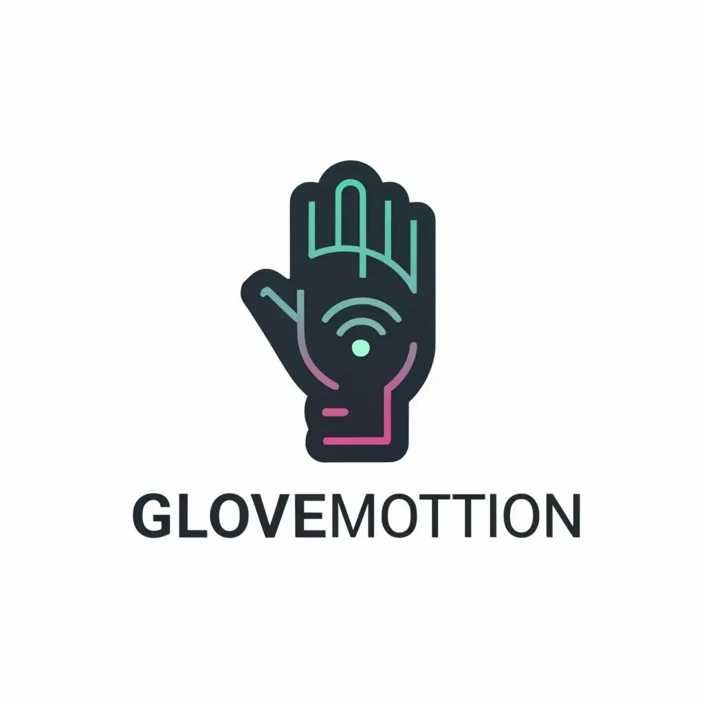 logo, simple sensor motion glove, with the text "glovemotion", typography, be used in Technology industry