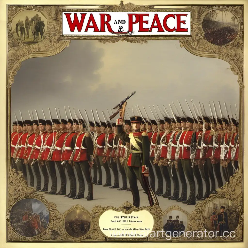Epic-Battle-Scene-Depicting-War-and-Peace-in-a-Vibrant-Tapestry-of-Conflict-and-Harmony