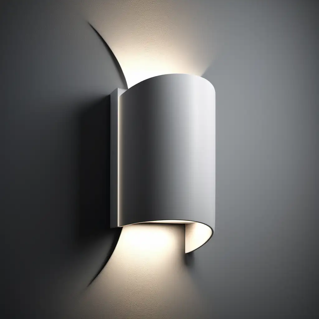 Modern Curved Wall Lamp Design Ultra Realistic 3D Concept for Studio Lighting