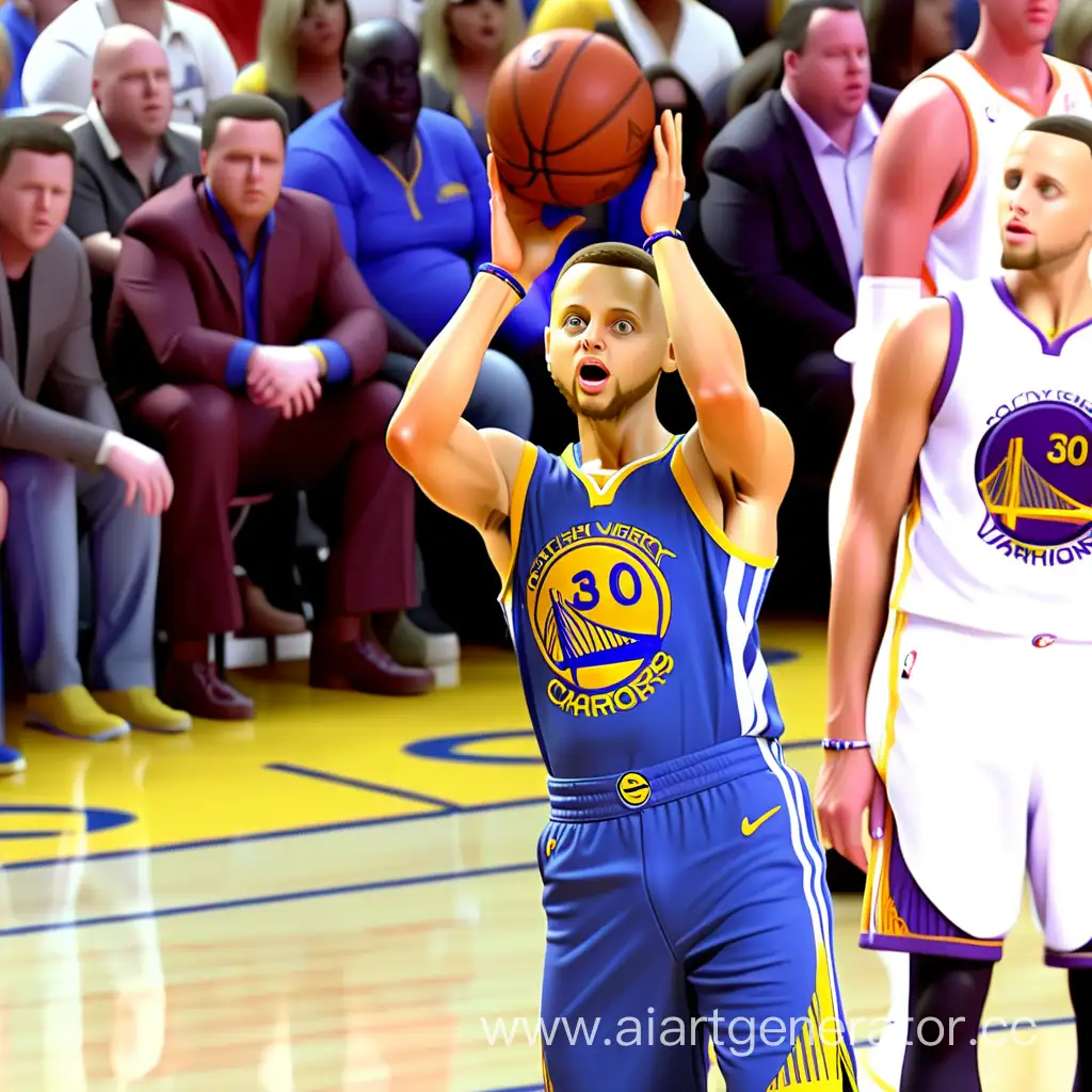 Stephen-Curry-Precision-Masterful-3Pointer-Shooting-Display
