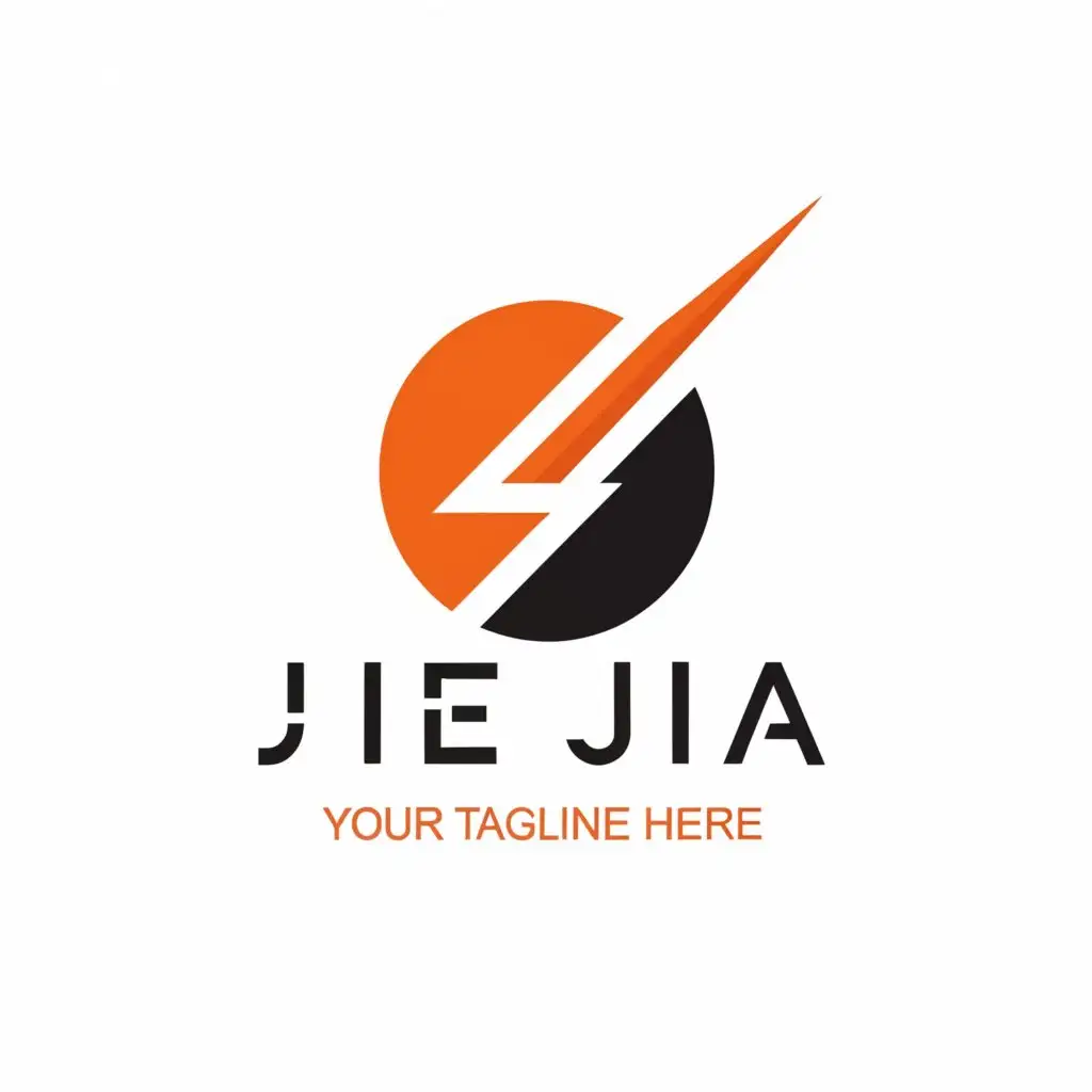 a logo design,with the text 'Jie Jia', main symbol:lightings and tools,Moderate, clear background.  添加工具元素