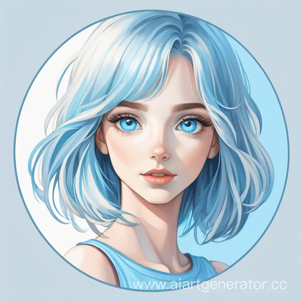 Charming-Logo-Design-Featuring-a-Light-and-BlueEyed-Girl