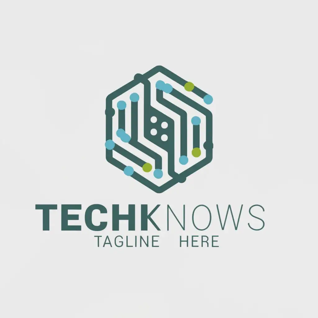 a logo design,with the text "Tech Knows", main symbol:Technology,complex,clear background