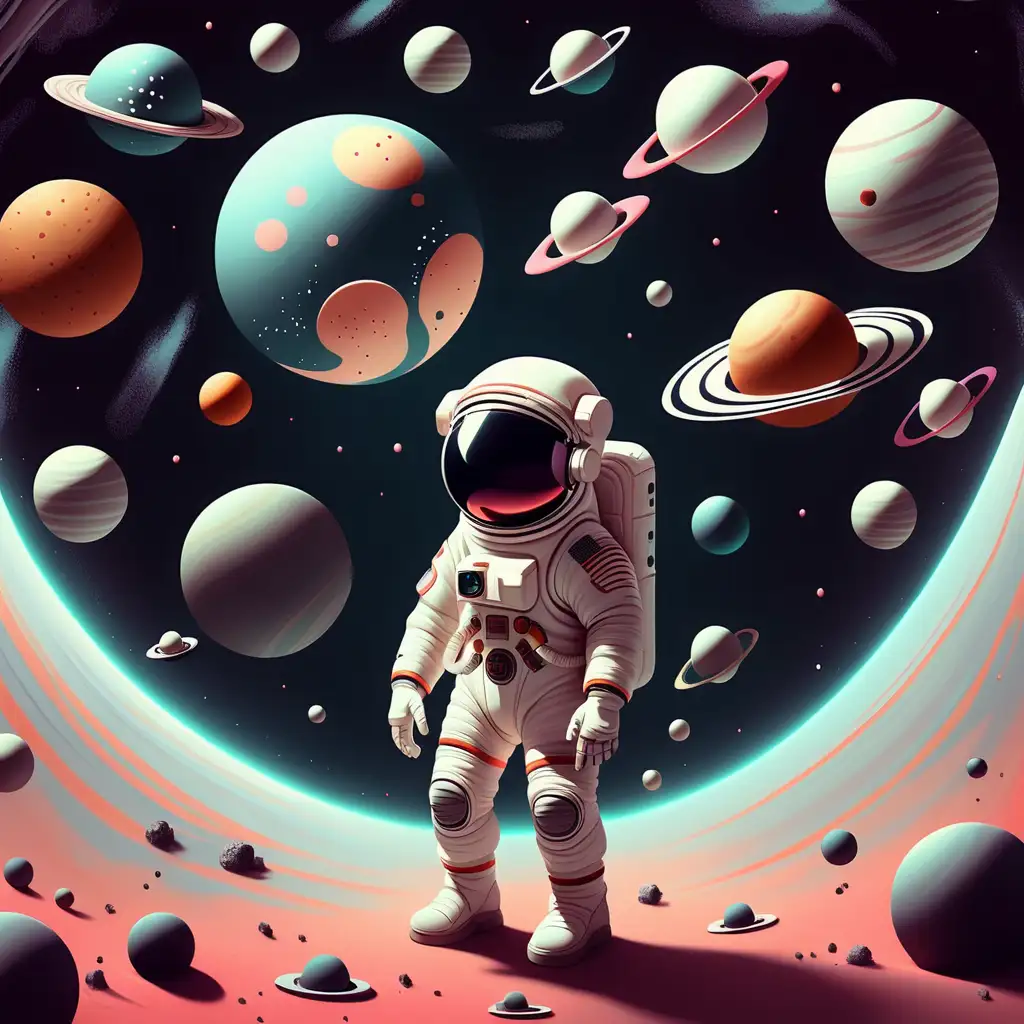 Playful Whimsical Space Art