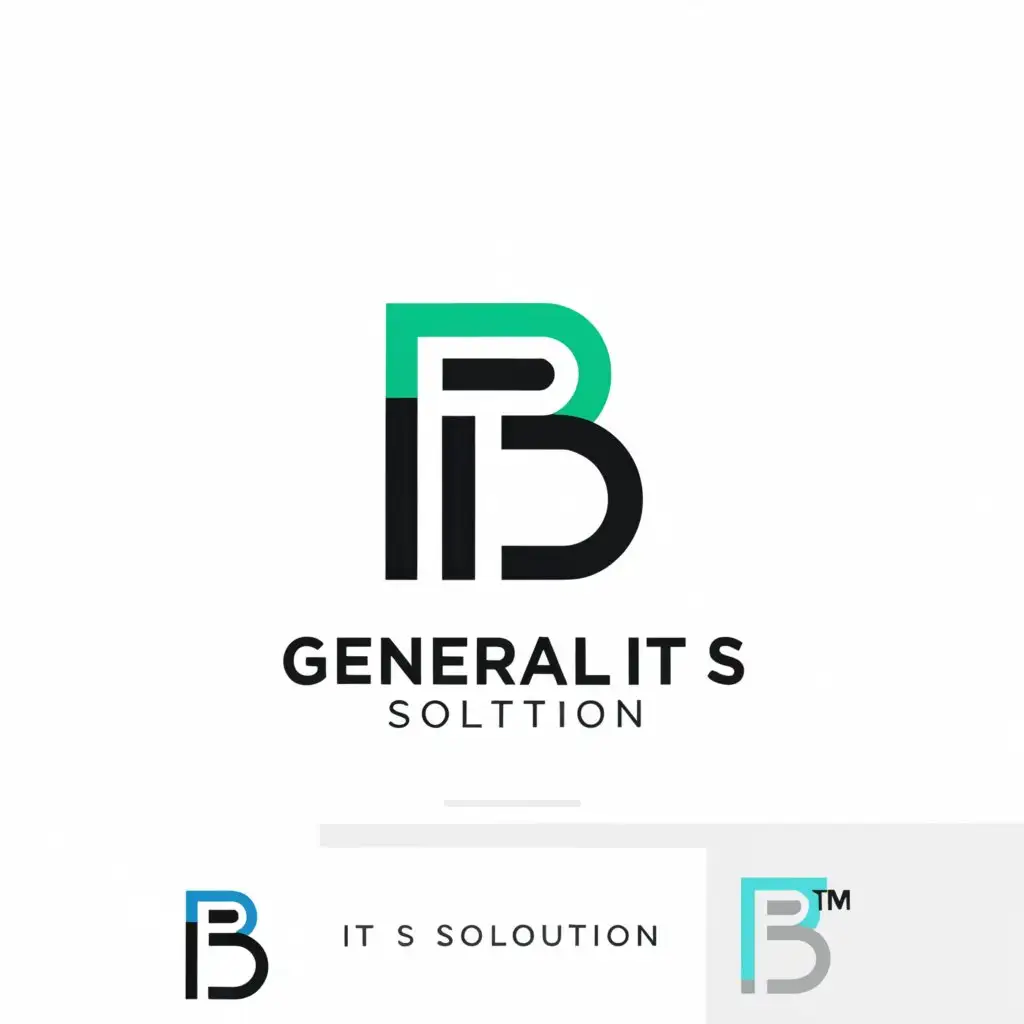 a logo design,with the text "General  IT S solution ", main symbol:B,Moderate,be used in Technology industry,clear background