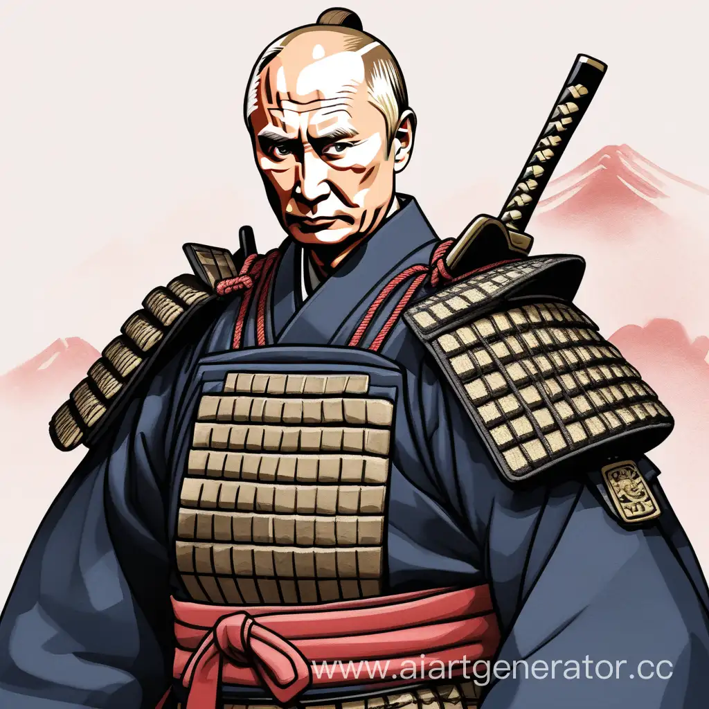 Powerful-Samurai-Putin-Wielding-a-Sword-in-Majestic-Pose